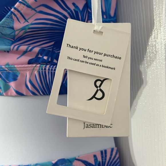 Jasambac Womens Bikini Cut-out Padded Swim Top + Bottom Swimwear XL - Picture 8 of 10